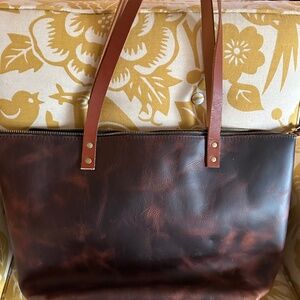 Portland Leather Brown Tote
